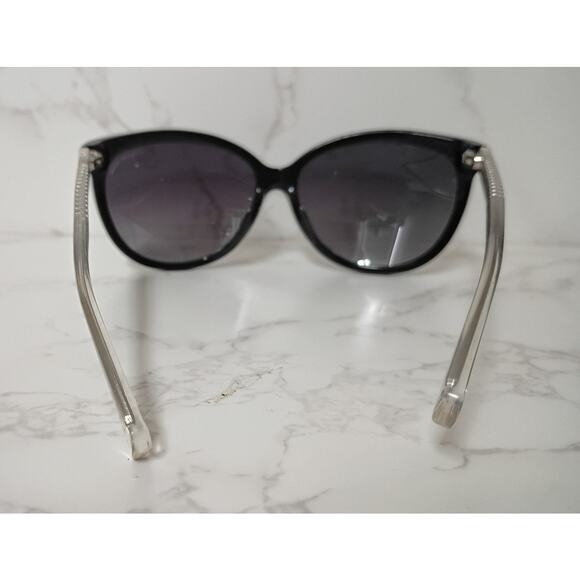 COACH Black Glitter & Crystal Cat Eye Sunglasses with Case - Picture 2 of 8